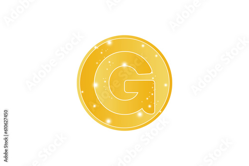 letter g glowing modern style logo design