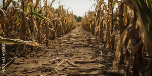 Drought in a cornfield - Generative AI