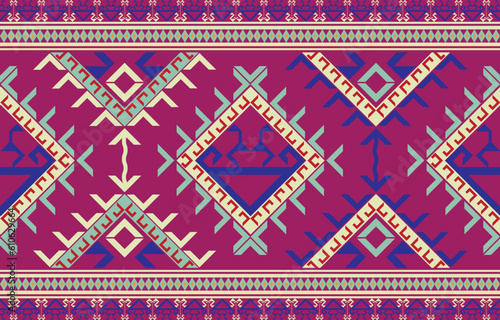 Seamless Decorative Boho Ancient Hand Drawn Ethnic Pattern. ethnic tribal borders,tribal seamless pattern