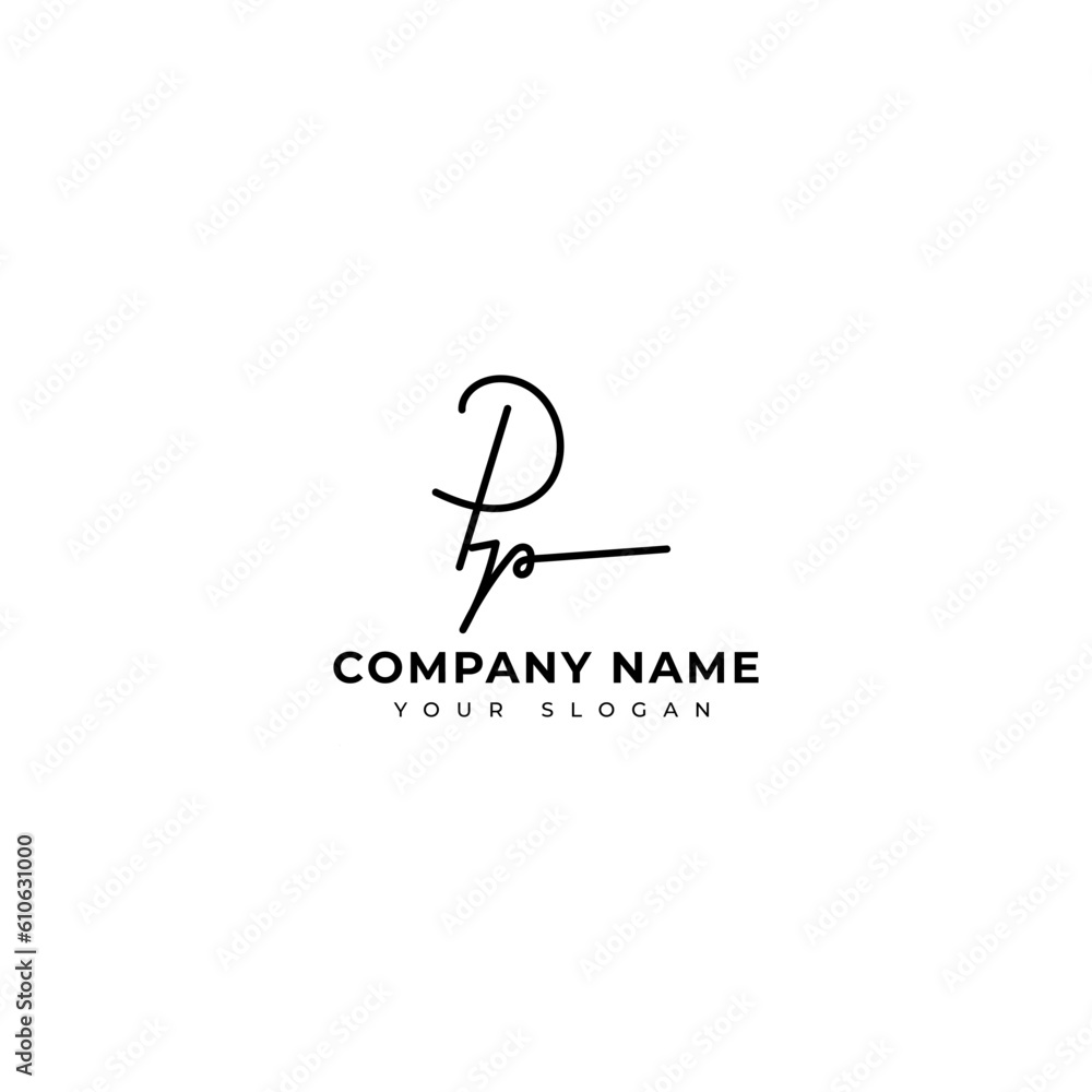 Pp Initial signature logo vector design Pp Initial signature logo vector design