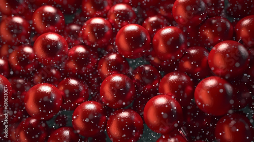 Red shiny balls -Generative AI