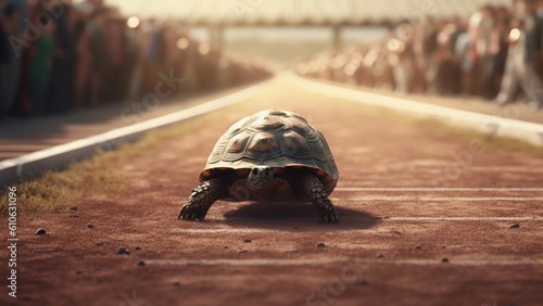 Turtle on Race Track © Tahseen