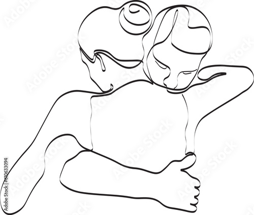 a woman hugs a man. husband hugs his wife. hug each other men and women. handsome man hugging beautiful woman. hugging in public. hug for joy. hug for success in his accomplishments. hug because sad. 