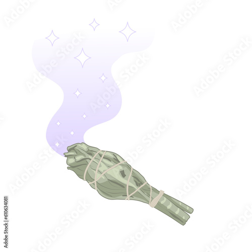 Magic burning sage