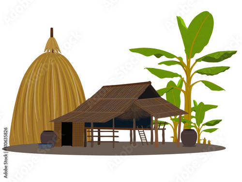 Barn on a white background.