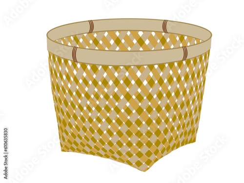 Basket on a white background.