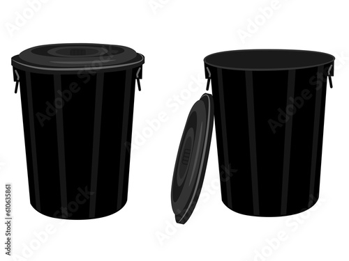 Black fermentation tank on a white background.