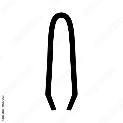 Tweezers icon on white background.