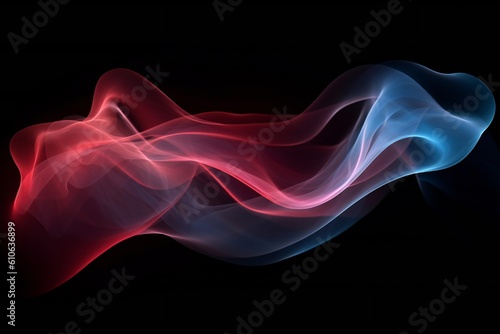 Light soft air wave background in red hot and cold blue