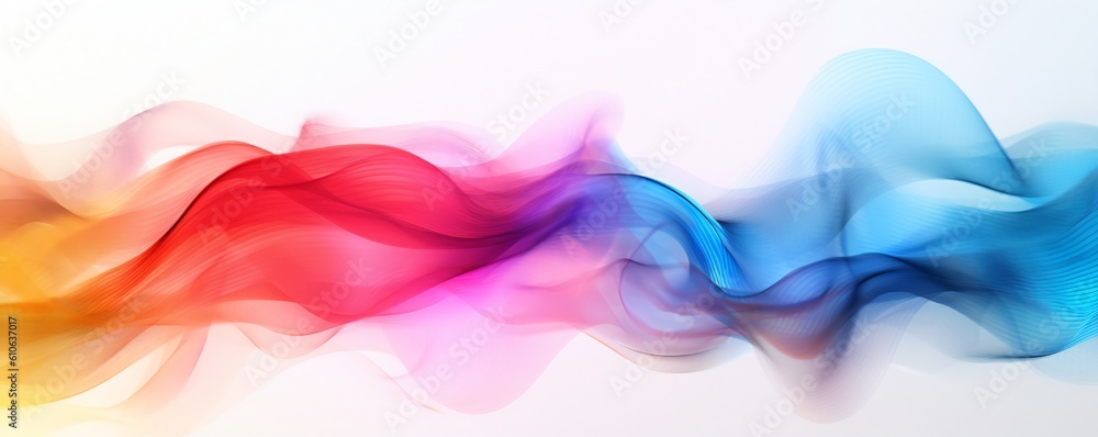 Light soft air wave background in red hot and cold blue
