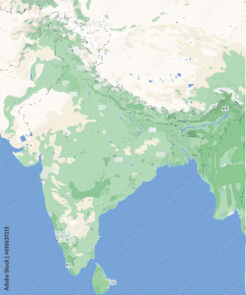 India world Map vector illustration