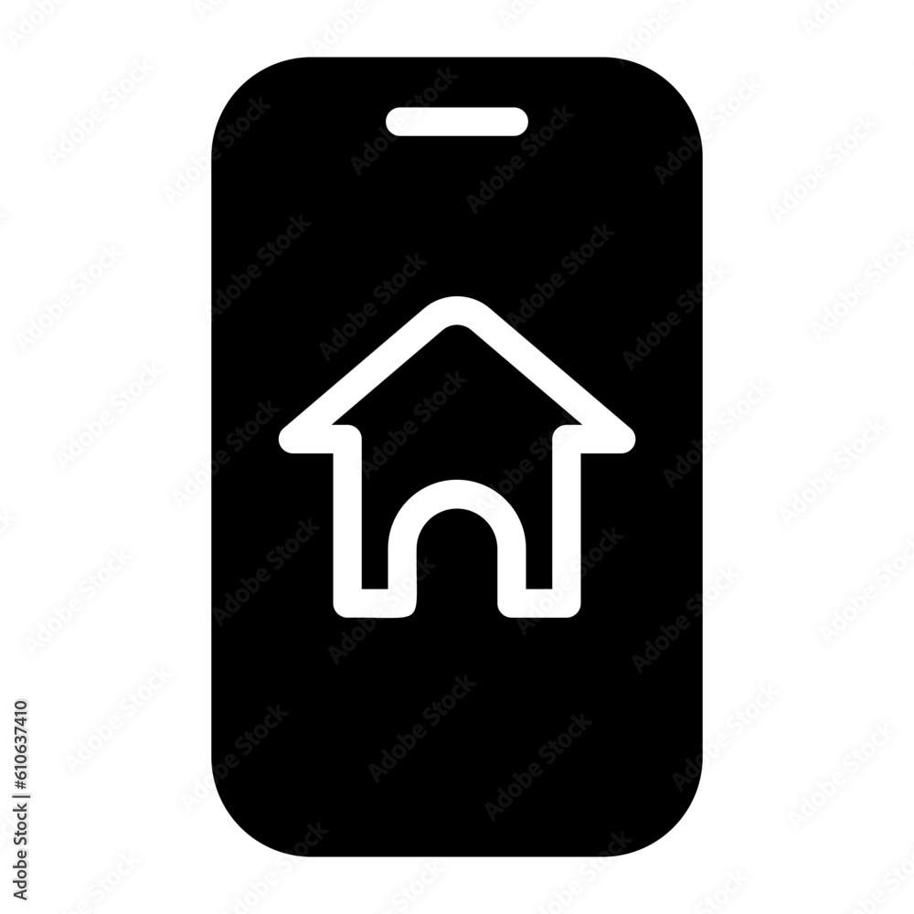 mobile app glyph icon mobile app glyph icon