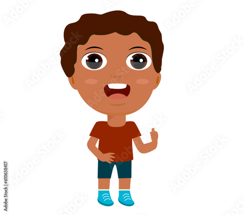 little girl boy show ok okey liking accept agreement rejoicing with thumb up primary school kindergarten education concept