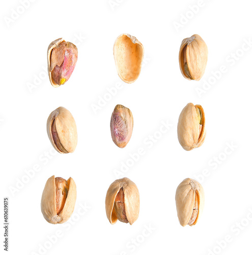 Pistachios isolated on transparent png