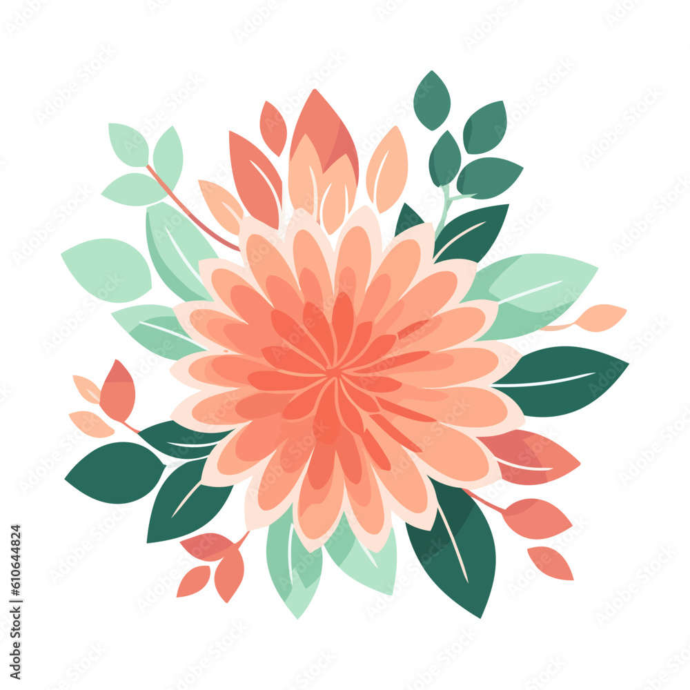 Beautiful romantic flowers. Flowers decoration on a white background.
