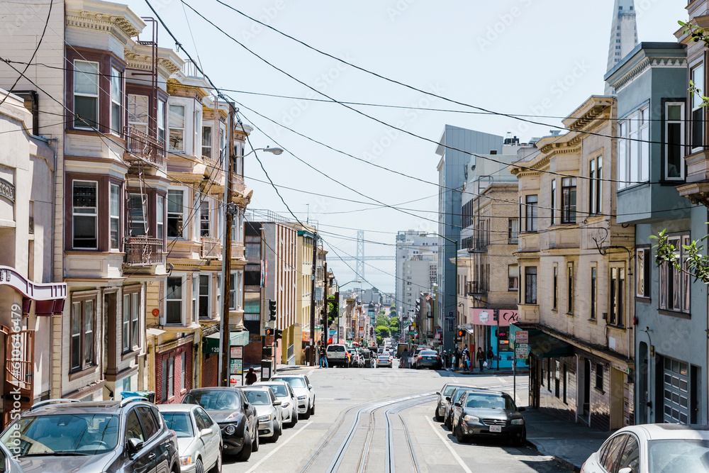 Landscape of the streets of the city of San Francisco