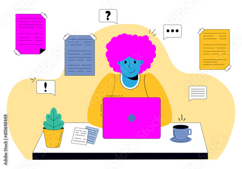 Education concept vector illustrations of distance web learning. Design to online education platform, master classes and language classes, video call, educational webinar, personal tutor courses.
