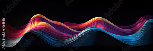 Abstract wavy liquid background with colorful lines.