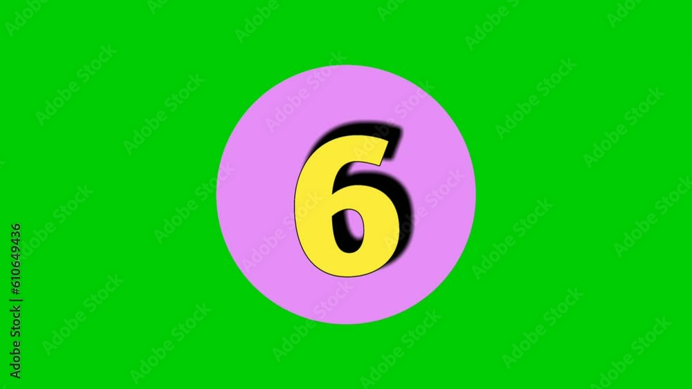 Countdown cartoon number ten 10 to one 1 motion graphics animation on green screen.10 second for timer video elements Countdown cartoon number ten 10 to one 1 motion graphics animation on green screen.10 second for timer video elements