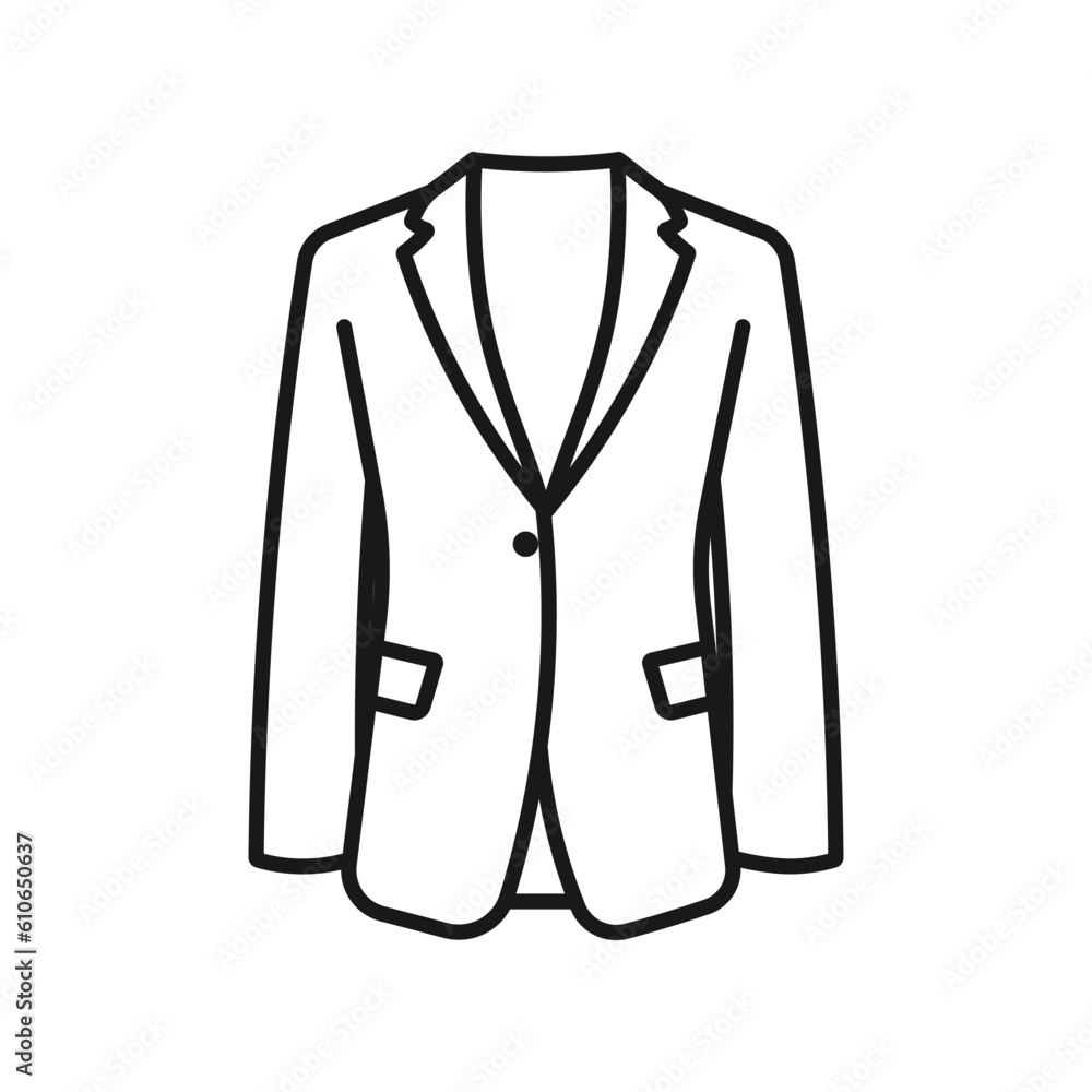 Men's suit jacket icon. Business Suit jacket. Men's suit jacket icon. Business Suit jacket.