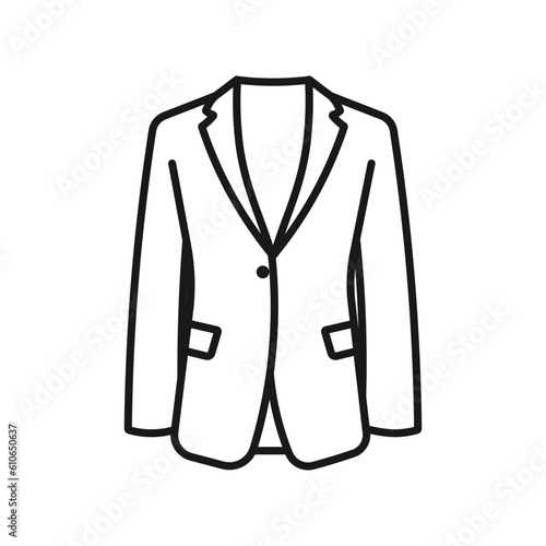 Men's suit jacket icon. Business Suit jacket.