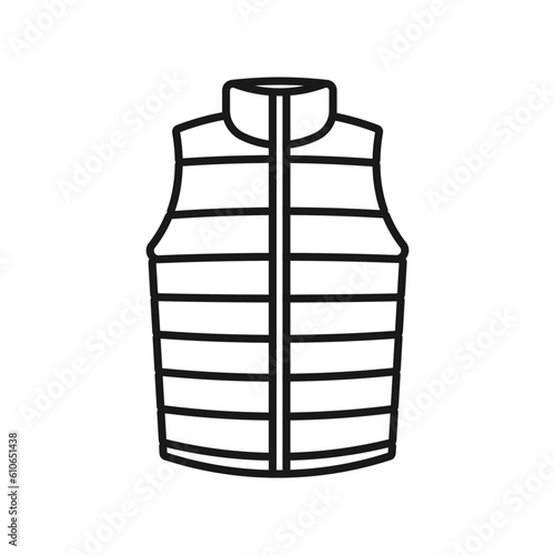 Outdoor waistcoat line outline icon
