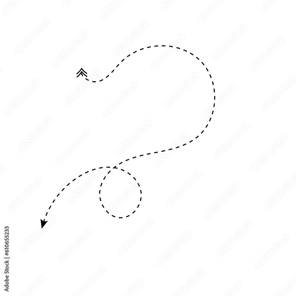 Abstract Dashed Line Arrow Abstract Dashed Line Arrow