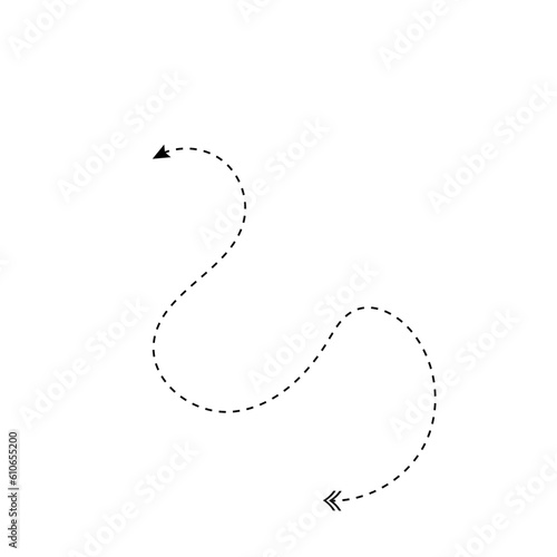 Abstract Dashed Line Arrow