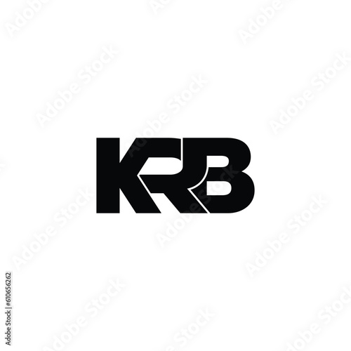KRB letter monogram logo design vector
