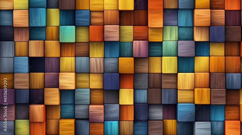 Beautiful illustration of carved wood blocks colorful abstract background wallpapers Beautiful illustration of carved wood blocks colorful abstract background wallpapers