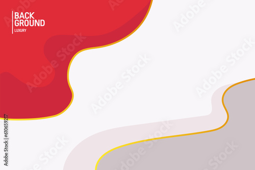 Golden red background. Fluid banner template vector illustration. Luxury background.