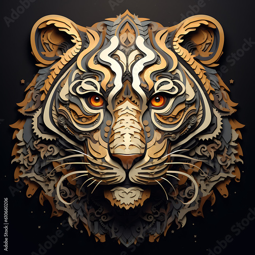 Portrait of a Golden Tiger