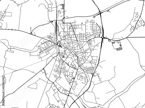 Vector road map of the city of  Rovigo in the Italy on a white background. photo