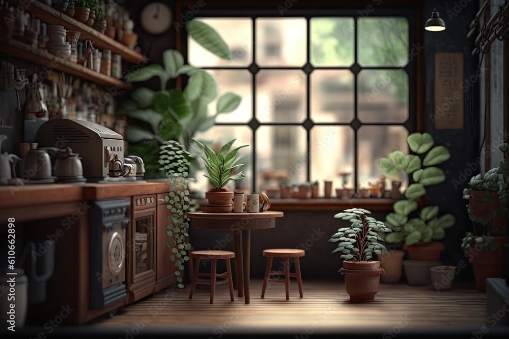 Small feature of the cafe. Generative AI. Small feature of the cafe. Generative AI.