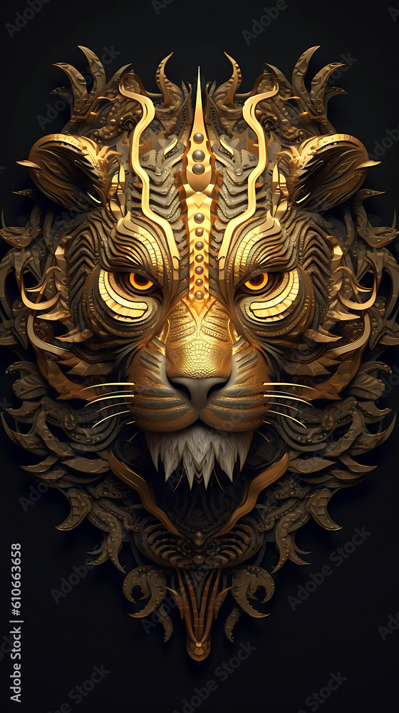 Portrait of a Golden Lion