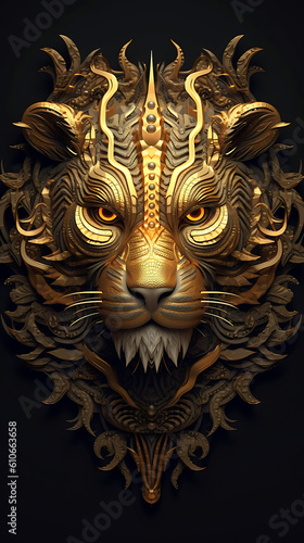 Portrait of a Golden Lion