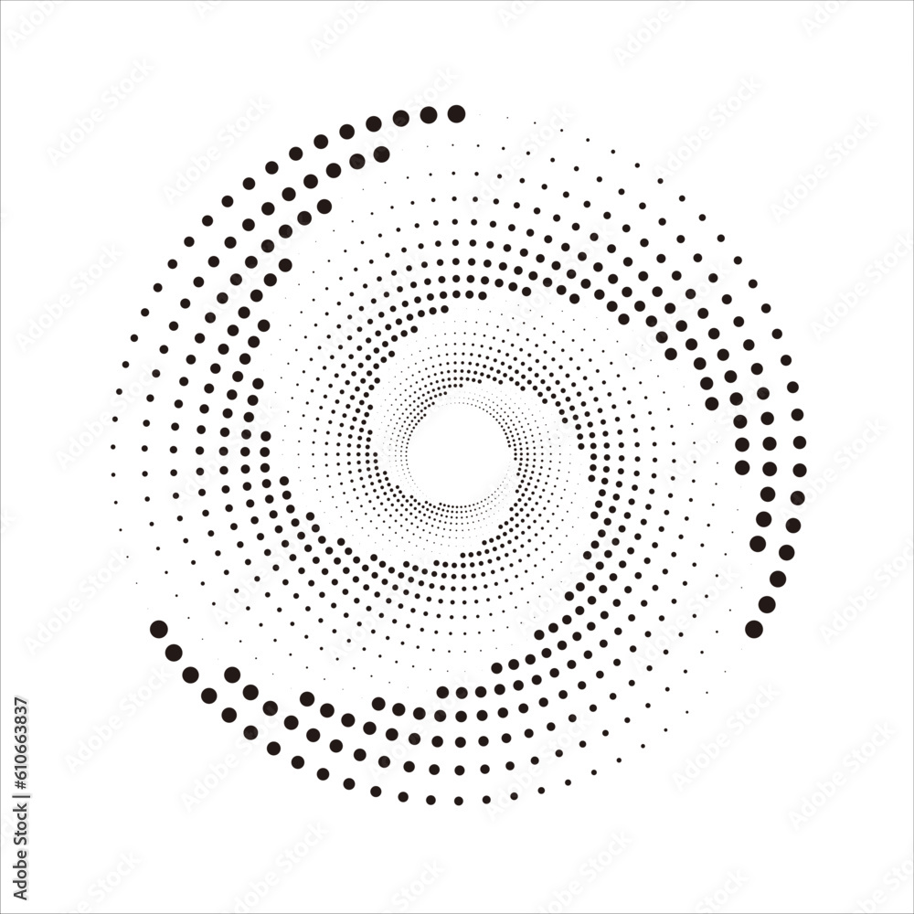 abstract spiral dots shape element abstract spiral dots shape element