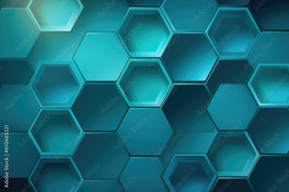 Green hexagonal structure with a sense of technology. Green hexagonal structure with a sense of technology.