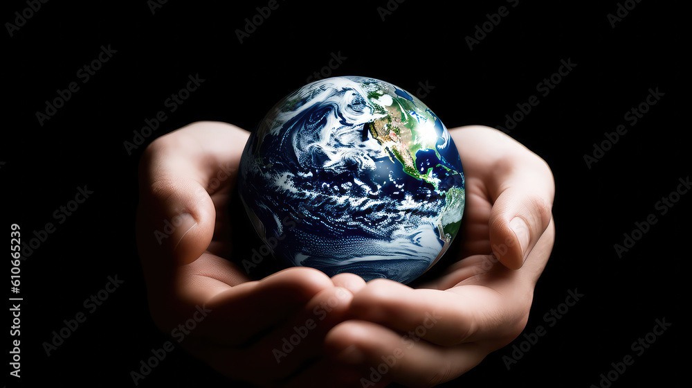 Hands holding Planet Earth environment friendly concept Hands holding Planet Earth environment friendly concept