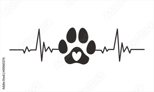 Dog leg Heartbeat SVG