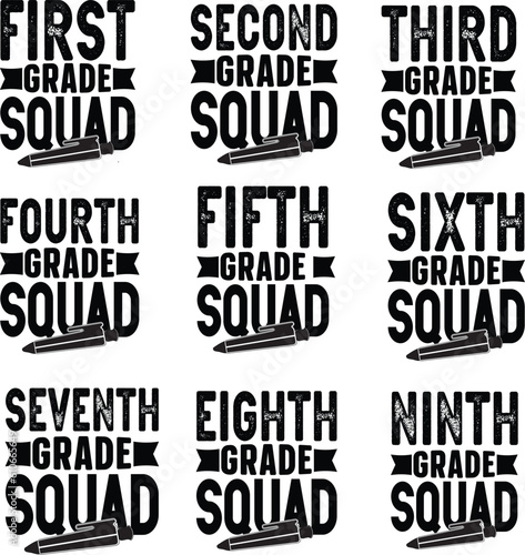 Back to School Kids Boys and Girls T Shirt Design Bundle