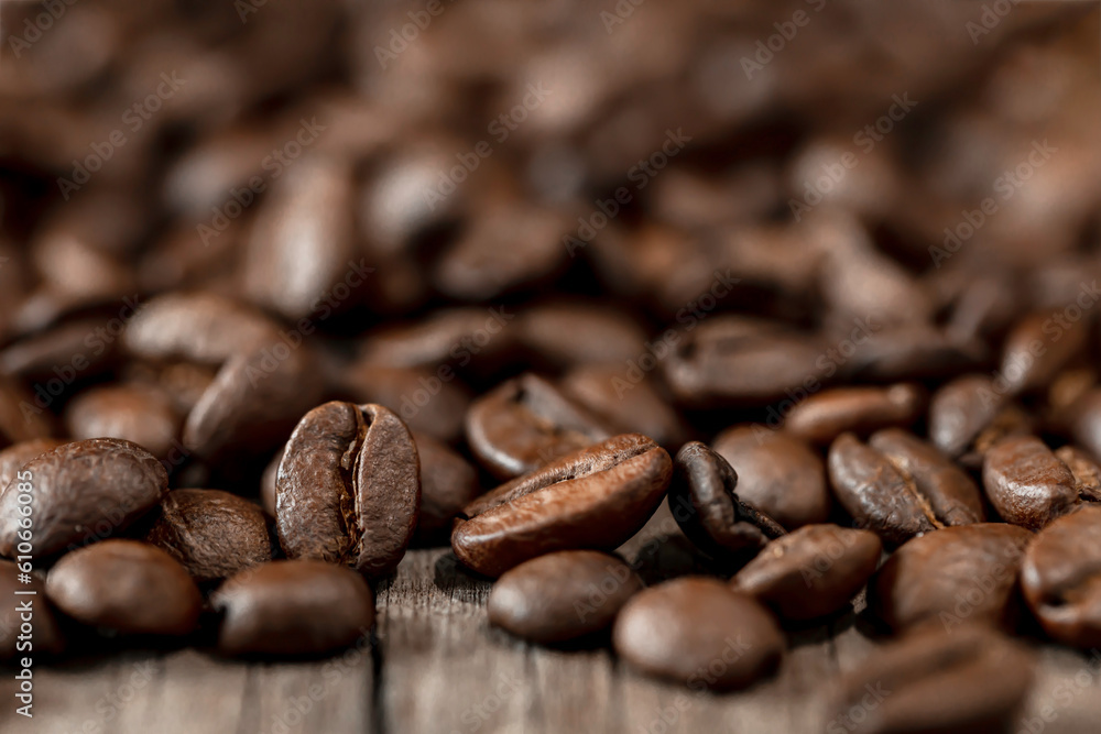 coffee beans on old wood for texture background. coffee beans on old wood for texture background.