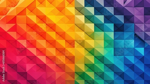 An abstract geometric pattern in rainbow colors, representing the intersectionality and diversity within the LGBTI community - Generative ai