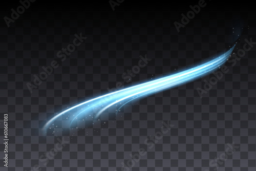 Abstract wind swirls with gold sparkles isolated. Vector realistic set of magic air vortex, light twirls with particles. Design element of fresh and clean