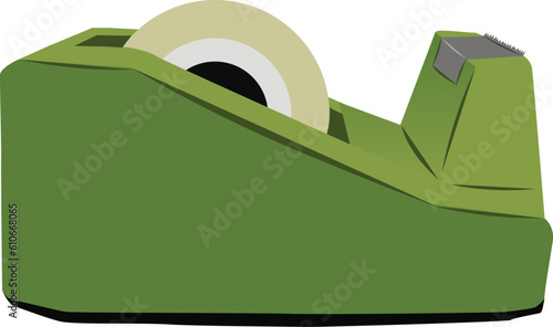 Tape and Tape Dispenser Vector Illustration