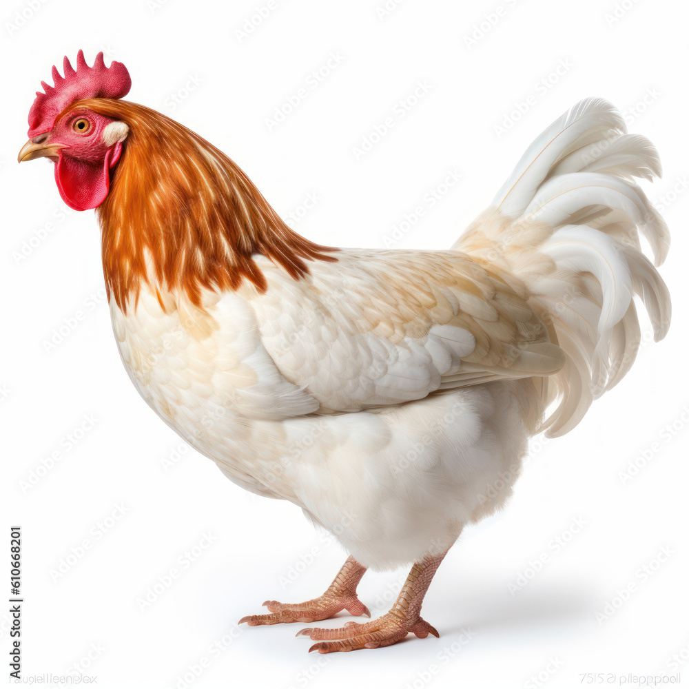 Fototapeta premium rooster chicken isolated on white background