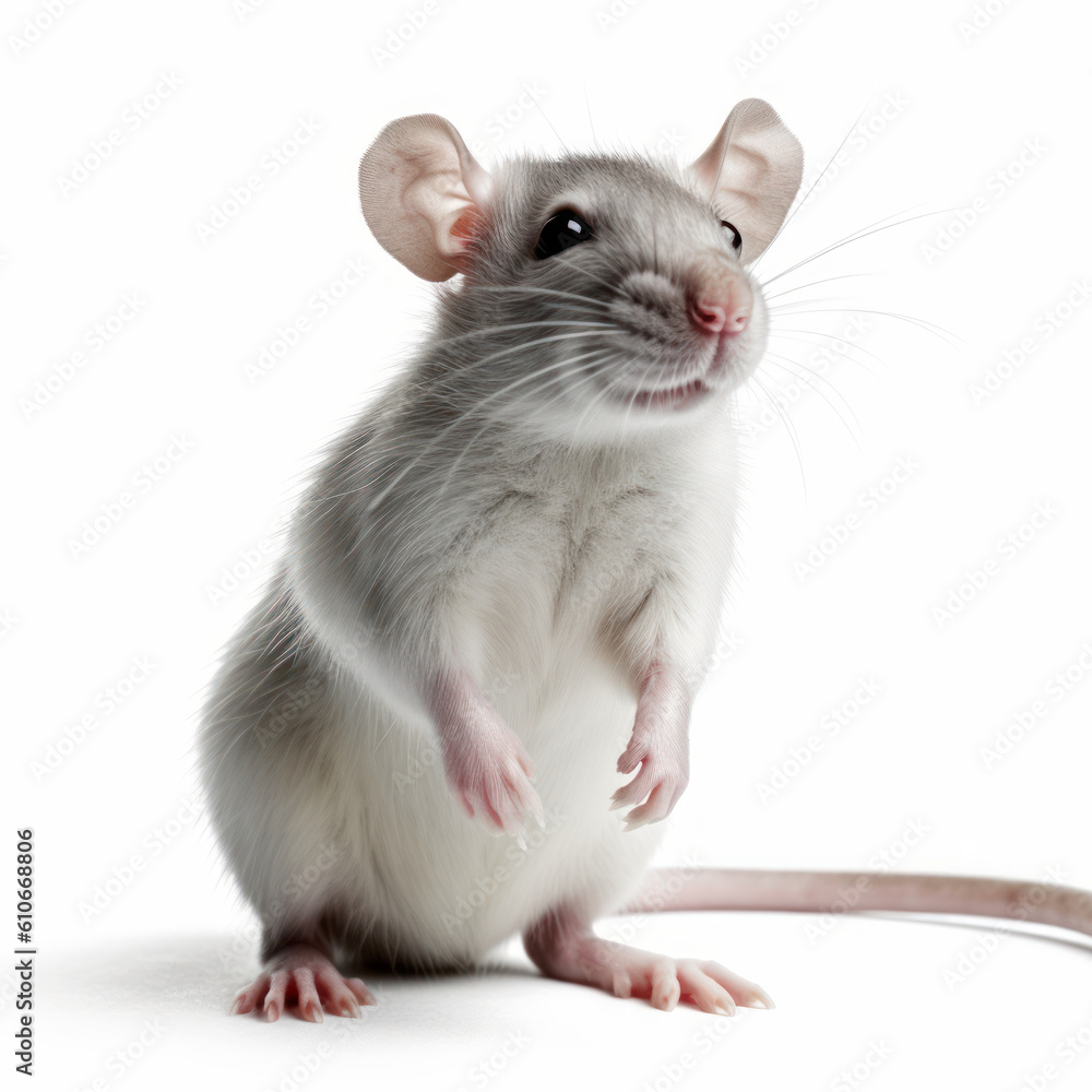 rat on white background