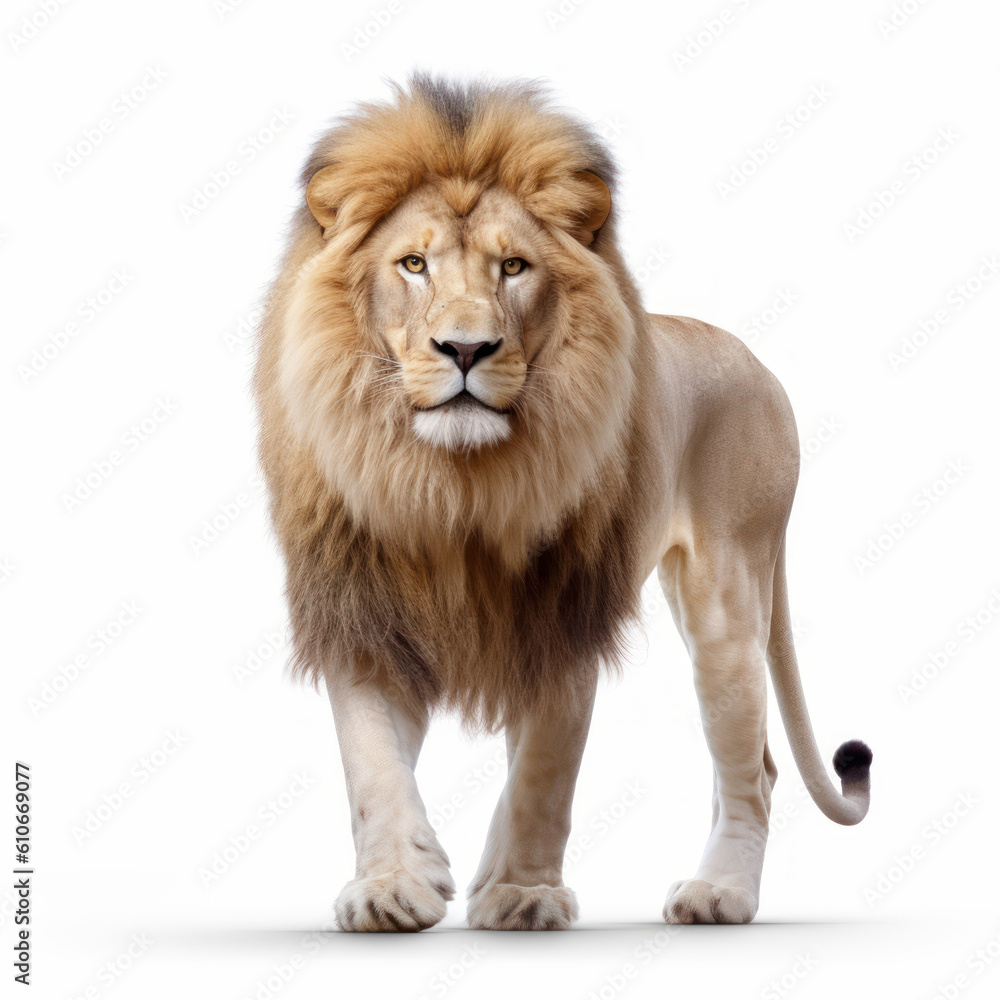 Obraz premium lion isolated on white background