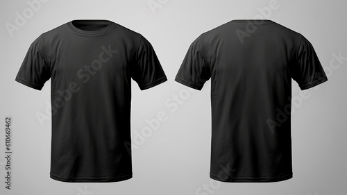 T-shirt back and front view. Generative AI