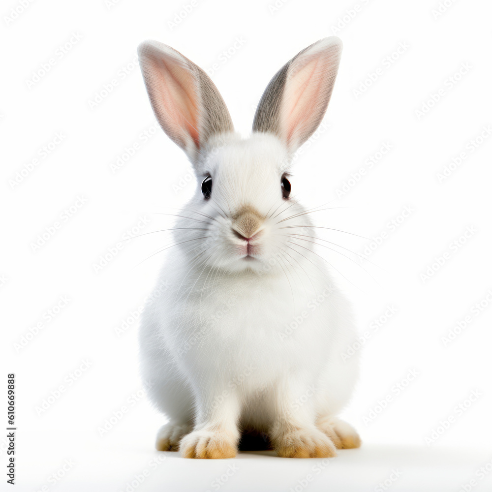 white rabbit isolated on white white rabbit isolated on white